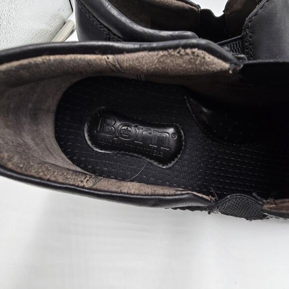 Born Leather Slip-On Low Shoe Boot Mens Sz 9M Black Comfort EUC Casual Work main image 4